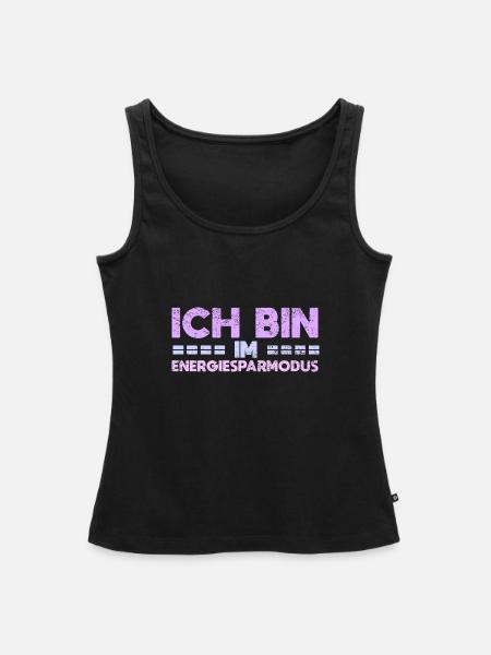 Ich Bin Im Energiesparmodus - Frauen Premium Organic Tank Top - Schwarz