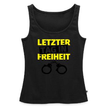 Junggesellenabschied Handschellen - Frauen Premium Organic Tank Top - Schwarz - Vorne - AI Model Female 172 light (172cm)