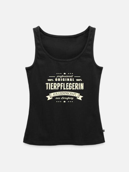Tierpflegerin aus Leidenschaft - Frauen Premium Organic Tank Top - Schwarz