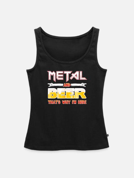 Metal and Beer - Frauen Premium Organic Tank Top - Schwarz