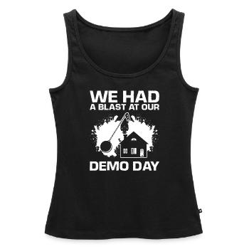 House demolition design and house renovation - Women’s Premium Organic Tank top - black - Front - AI Model Female 172 light (172cm)