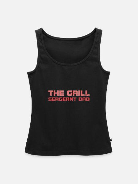 The Grill Sergeant Dad - Frauen Premium Organic Tank Top - Schwarz