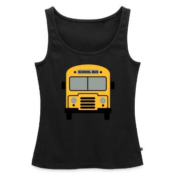 Schulbus - Frauen Premium Organic Tank Top - Schwarz - Vorne - AI Model Female 172 light (172cm)