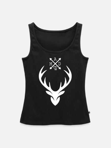 Hirsch Madl - Frauen Premium Organic Tank Top - Schwarz