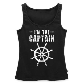 Je suis le capitaine marin marin - Débardeur bio Premium Femme - noir - Devant - AI Model Female 172 light (172cm)