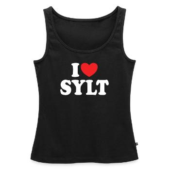 J’adore Sylt - Débardeur bio Premium Femme - noir - Devant - AI Model Female 172 light (172cm)