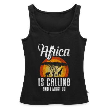 Culture Savanna Animal Welfare Animals - Women’s Premium Organic Tank top - black - Front - AI Model Female 172 light (172cm)