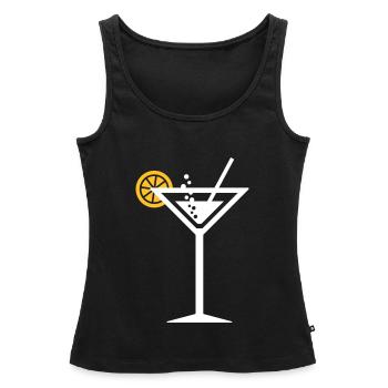 Cocktail - Frauen Premium Organic Tank Top - Schwarz - Vorne - AI Model Female 172 light (172cm)