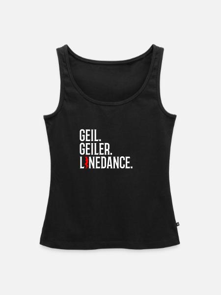 geil. geiler. linedance. - Frauen Premium Organic Tank Top - Schwarz