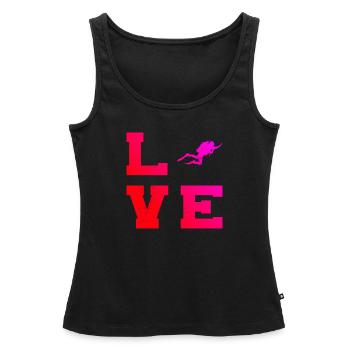 Scuba Tauchen Diving Scuba Taucher Scuba Diver - Women’s Premium Organic Tank top - black - Front - AI Model Female 172 light (172cm)