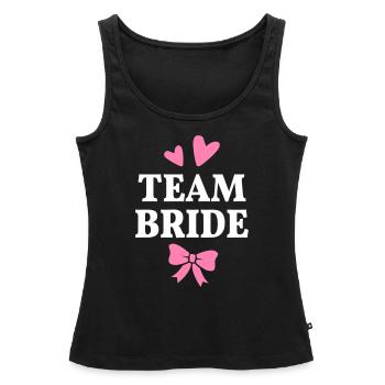 Team Bride Junggesellinnenabschied Hochzeit - Frauen Premium Organic Tank Top - Schwarz - Vorne - AI Model Female 172 light (172cm)