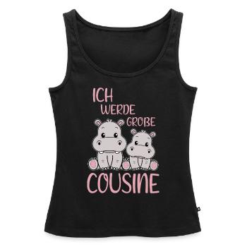 Bald Große Cousine Nilpferde Mädchen Nachwuchs - Frauen Premium Organic Tank Top - Schwarz - Vorne - AI Model Female 172 light (172cm)