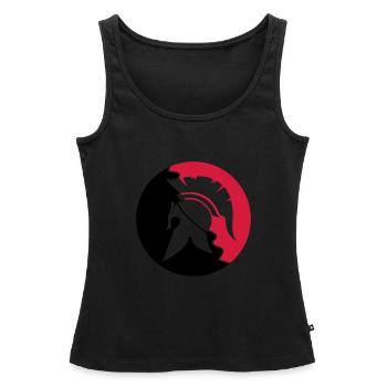 sparta warrior - Frauen Premium Organic Tank Top - Schwarz - Vorne - AI Model Female 172 light (172cm)