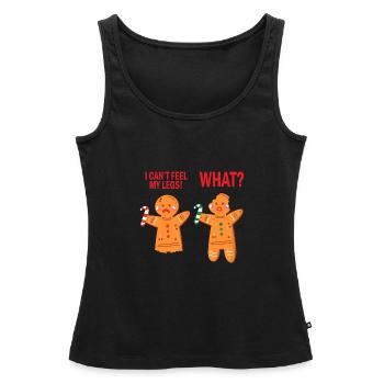 Feel legs baking family winter gift - Women’s Premium Organic Tank top - black - Front - AI Model Female 172 light (172cm)