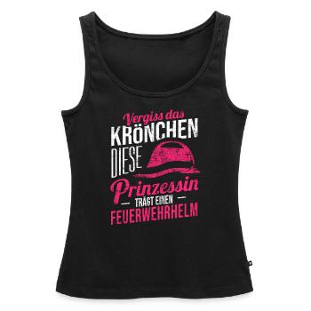 Feuerwehr Frau - Frauen Premium Organic Tank Top - Schwarz - Vorne - AI Model Female 172 light (172cm)