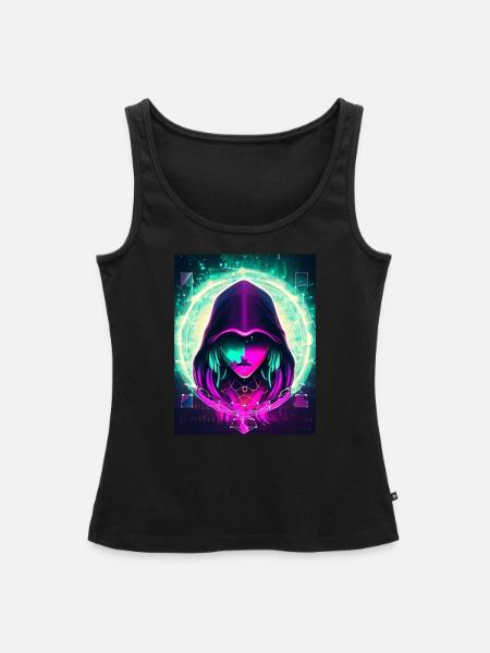 Blockchain Priest - Frauen Premium Organic Tank Top - Schwarz