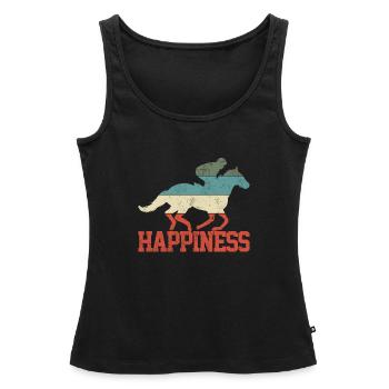 Reiter Reiten Pferd - Frauen Premium Organic Tank Top - Schwarz - Vorne - AI Model Female 172 light (172cm)
