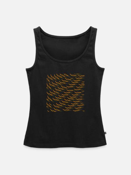 pflanzenmuster sommerlich, gerstenmuster - Frauen Premium Organic Tank Top - Schwarz