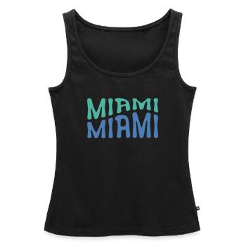 Miami - Débardeur bio Premium Femme - noir - Devant - AI Model Female 172 light (172cm)