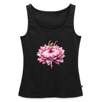 Danseuse de ballet avec tutu - Débardeur bio Premium Femme - noir - Devant - AI Model Female 172 light (172cm)
