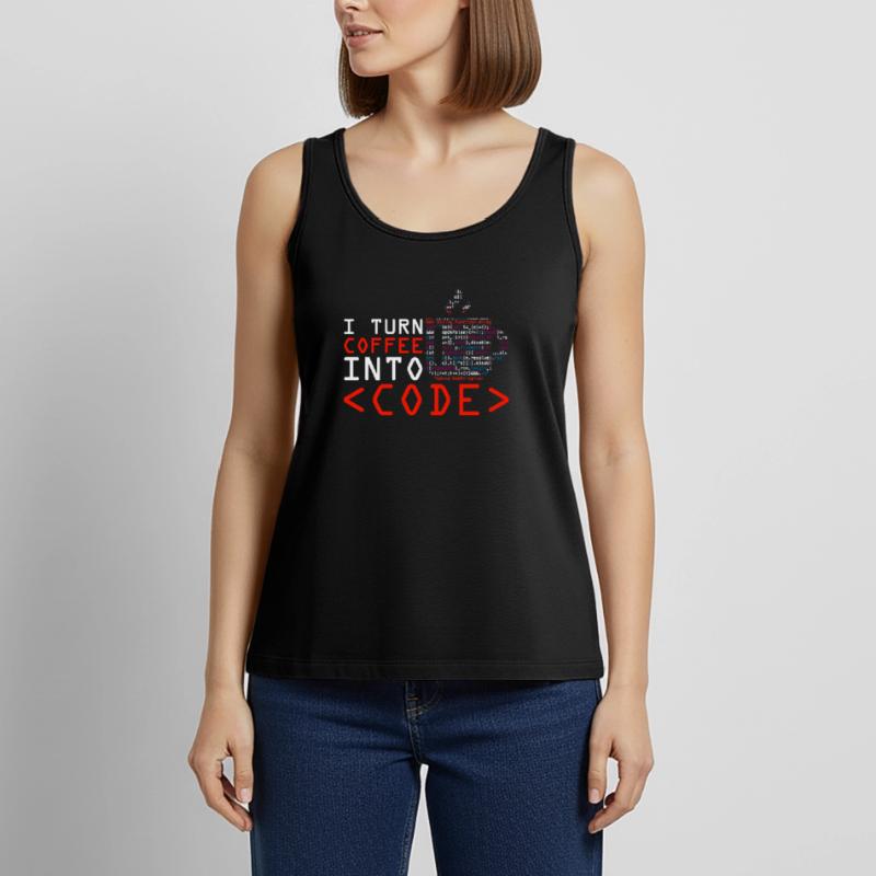 Programmers generate code from coffee Women’s Premium Organic Tank top