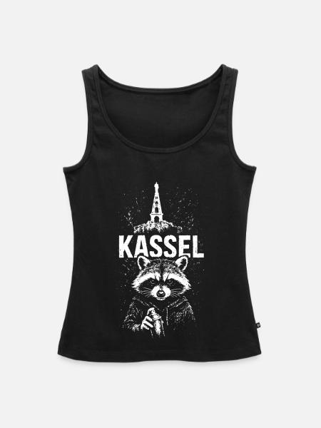 Kassel Herkules Waschbär Kassel - Frauen Premium Organic Tank Top - Schwarz