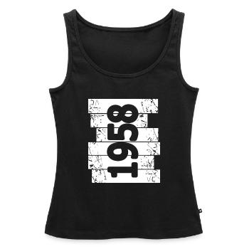 Eltern 1958 - Frauen Premium Organic Tank Top - Schwarz - Vorne - AI Model Female 172 light (172cm)