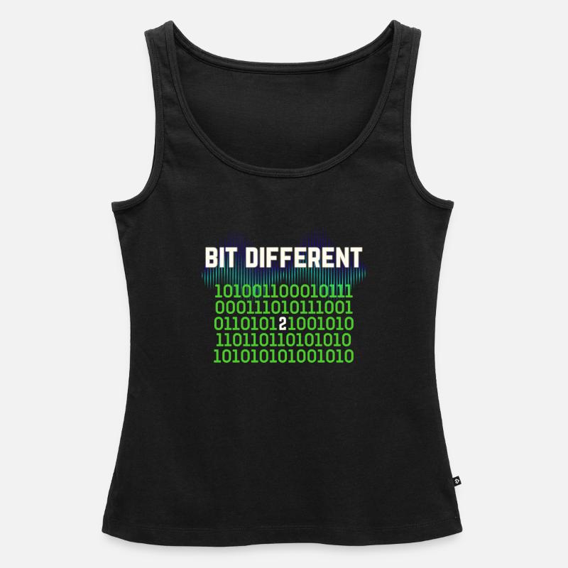 Etwas Anders – Nerdy Binary Error Design - Frauen Premium Organic Tank Top - Schwarz