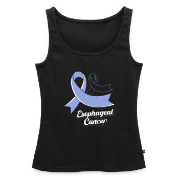 Cancer de l’œsophage Survivant du cancer de la chimiothérapie - Débardeur bio Premium Femme - noir - Devant - AI Model Female 172 light (172cm)