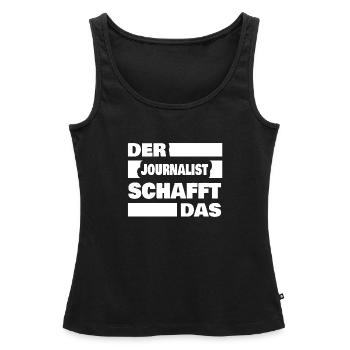 Journalist - Frauen Premium Organic Tank Top - Schwarz - Vorne - AI Model Female 172 light (172cm)