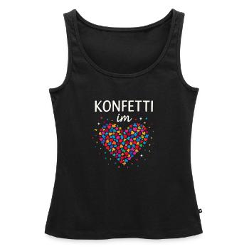 Carnival confetti in the heart of Shrovetide Carnival - Women’s Premium Organic Tank top - black - Front - AI Model Female 172 light (172cm)
