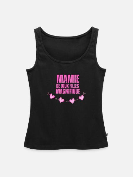 Die wunderschöne Oma beider Mädchen - Frauen Premium Organic Tank Top - Schwarz