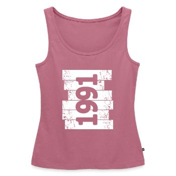 1991 - Débardeur bio Premium Femme - mauve - Devant - AI Model Female 172 light (172cm)