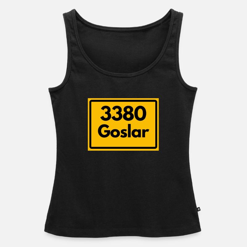 OLD POSTCODE ZIP CODE RETRO 3380 GOSLAR KAISERPFAL - Women’s Premium Organic Tank top - black