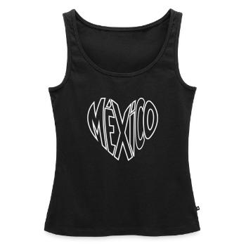 Mexiko Perspektiv Schriftzug - Frauen Premium Organic Tank Top - Schwarz - Vorne - AI Model Female 172 light (172cm)