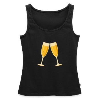 Toaste - Frauen Premium Organic Tank Top - Schwarz - Vorne - AI Model Female 172 light (172cm)
