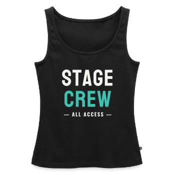 Stage Crew All Access Stage Team Staff Concert - Women’s Premium Organic Tank top - black - Front - AI Model Female 172 light (172cm)