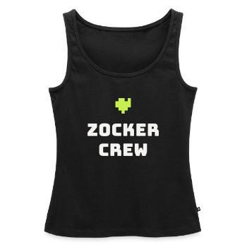 Gamer Crew Gaming Gamer Pixel Console Gift - Women’s Premium Organic Tank top - black - Front - AI Model Female 172 light (172cm)