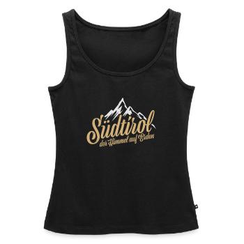 Südtirol, der Himmel auf Erden - Frauen Premium Organic Tank Top - Schwarz - Vorne - AI Model Female 172 light (172cm)