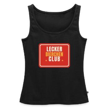 Lecker Bierchen Club Bier Team lustiger Spruch - Frauen Premium Organic Tank Top - Schwarz - Vorne - AI Model Female 172 light (172cm)