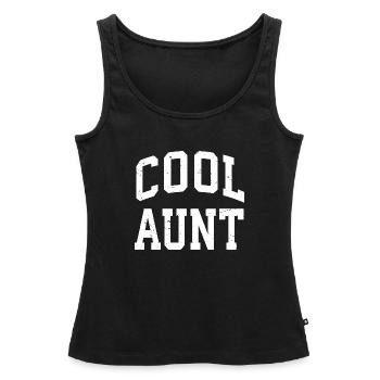 Cool Aunt - Women’s Premium Organic Tank top - black - Front - AI Model Female 172 light (172cm)