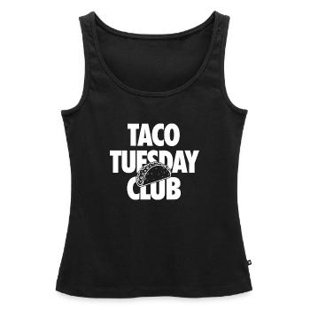 Club du mardi du taco pour les fans de tacos - Débardeur bio Premium Femme - noir - Devant - AI Model Female 172 light (172cm)
