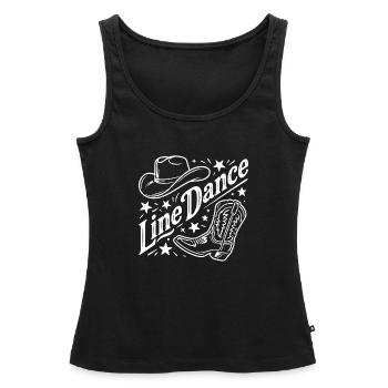 Line Dance Western Country - Women’s Premium Organic Tank top - black - Front - AI Model Female 172 light (172cm)