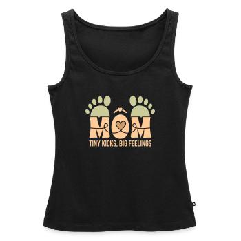 Kleine Tritte, große Gefühle – Die Bindung einer Mutter - Frauen Premium Organic Tank Top - Schwarz - Vorne - AI Model Female 172 light (172cm)