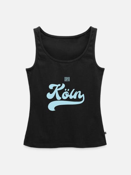 Dein Köln im retro Style - Frauen Premium Organic Tank Top - Schwarz