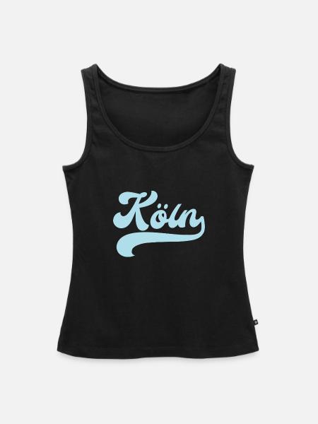 Köln retro Schriftzug mint - Frauen Premium Organic Tank Top - Schwarz