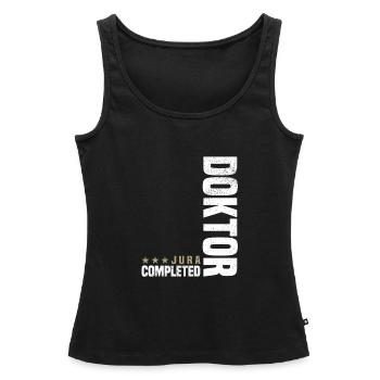 Jura Doktor Abschluss - Frauen Premium Organic Tank Top - Schwarz - Vorne - AI Model Female 172 light (172cm)