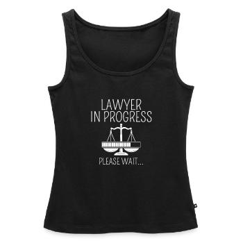 Lawyer In Progress Jurastudium Anwalt Geschenk - Frauen Premium Organic Tank Top - Schwarz - Vorne - AI Model Female 172 light (172cm)