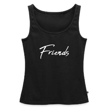 Friends - Frauen Premium Organic Tank Top - Schwarz - Vorne - AI Model Female 172 light (172cm)
