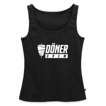 L’équipe Döner - Débardeur bio Premium Femme - noir - Devant - AI Model Female 172 light (172cm)